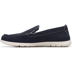 Clarks Flexway Step mocassin voor heren, marine suede, 41 EU