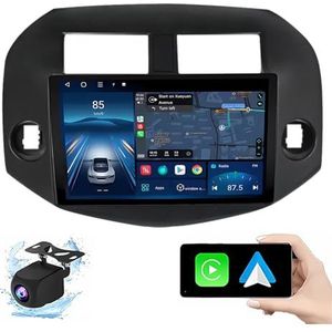 Android 14.0 2 Din Autoradio 10"" Touchscreen Auto Stereo voor Toyota RAV4 2005-2013 met Draadloze Carplay Android Auto GPS navigatie AHD Omgekeerd beeld Stuurwielbediening(P1(1G+32G))