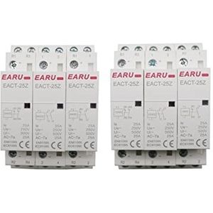YTJUAQBH 1 stks EACT-25Z 2P 16A 20A 25A DC 12 V 24 Spoel Din Rail Huishoudelijke Modulaire Schakelaar 2NO 2NC 1NO1NC voor Smart Home House Hotel (Dc12v,25A-1NO1NC)