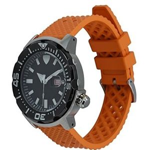 Quick Release Watch Bands Premium kwaliteit Compatible With Fkm Rubberen horlogeband 18mm 20mm 22mm mannen vrouwen waterdichte vervanging horlogeband (Color : Orange new, Size : 20mm)