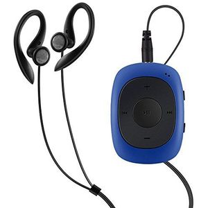 AGPTEK G02 Mini-Clip MP3-speler Capaciteit van 8 GB met FM-radio (inclusief siliconenhoes), Blauw