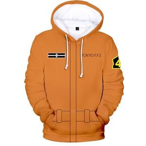 COSXHF Anime Fire Force 3D Hoodie Cosplay Kostuum Jas Sweatshirt Trui voor Halloween Feest-Kleur-4||XS