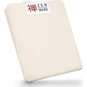 ZEN – Spanhoes voor massagestoelen – zacht badstof hoeslaken voor cosmetica-, therapie- en behandelingsligstoelen – lighoes wasbaar op 60 ° – massage-accessoires (crème)