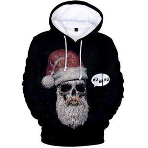 Kerst Gedrukt Trui Hoodie Kerst Stijl Jas Kleding 3d Herfst En Winter Warm Ronde Hals Lange Mouw Trui Volwassen, 20, XS