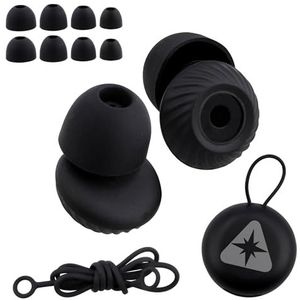 Concert oordopjes - 18 dB High Fidelity oordopjes voor ruisonderdrukking, gehoorbescherming voor schieten, slaap oordopjes - herbruikbare siliconen oordopjes met lanyard en 4 paar oordopjes (XS, S, M,