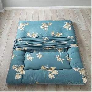 Mattress Topper Queen, Dikke Tatami-matras, studentenslaapzaalmatras, slaapmat met enkele en dubbele vloer, opvouwbare matras met verwijderbare matras (Color : Style15, Size : 90 * 200CM_10CM)