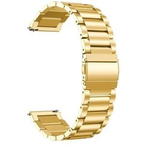 Roestvrij Stalen Bandjes fit for Garmin Forerunner 55 245 645M Smart Horloge Band Metalen Armband Riemen fit for aanpak S40 S12 S42 Correa (Color : Style 1 Gold, Size : For Approach S12)