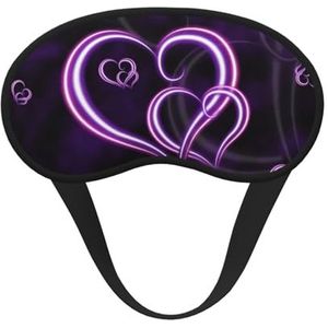 FZGGWYHL Fashional Paars Harten Gedrukt Verduisterend Slaap Masker Aid Oogmasker Reizen Slaap Oogmasker