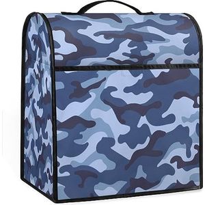 Blauwe Camouflage Koffiezetapparaat Stofhoes, Waterdichte Stand Mixer Cover, Thuis Kleine Apparaat Guard Aid Assecories Protector voor Keuken Apparaat 17 inch