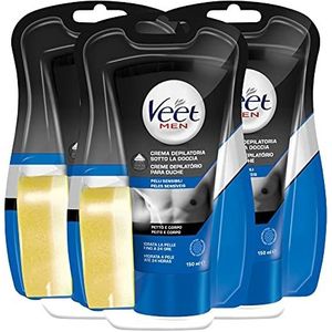 Veet - Ontharingscrème - Voor Mannen - Voor de Gevoelige Huid - 3 x 150 ml