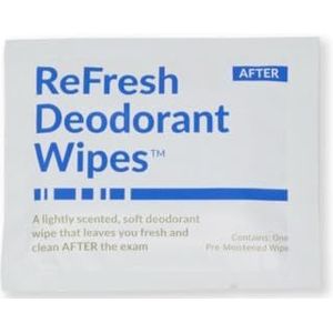 REFRESH DEODORANT WIPES STJ-9112 Mammografie patiënt vegen, licht geparfumeerd, individueel verpakt (Pack van 50)