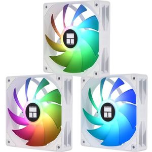 Thermalright TL-C12CW-X28-S X3 CPU-ventilator, wit, pc-ventilator met 1550 rpm toerental, 120 mm computerbehuizing koelventilator, PWM-besturingsventilator voor behuizings- en vloeistofkoelers en
