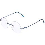 Randloze Ronde Leesbril Titanium Lichtgewicht Lezers Brillen Mannen Vrouwen +1.75