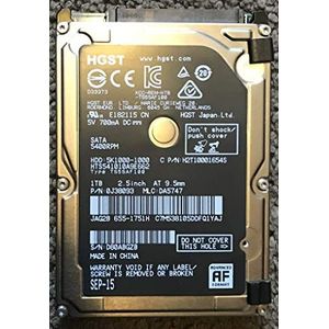HGST HTS541010A9E662 P/N: 0J38093 MLC: DA5747 MAC 655-1751H China 1TB
