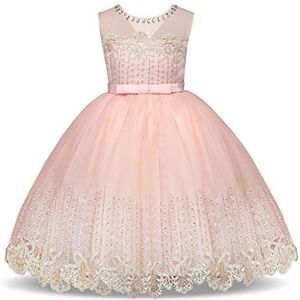 Baixia Bloem Meisjes Pailletten Jurk Prinses Eerste Communie Jurk Bruidsmeisje Bruidsmeisje Cocktail Avond Christening Pageant Verjaardag Kerstmis Feest Bal Jurken