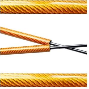 Shock Bracket Voor Opel Voor Corsa D 2006-2014 Voorste Motorkap Wijziging Schokdemper Absorber Koolstofvezel Gasveer Zuigerstang Motorkap Struts Motorafdekking hydraulische stang(Orange carbon fiber)