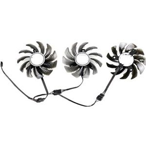 T128010SU RTX 3060 koelventilator voor Gigabyte GTX 3070 Ti RX 6500 6600 XT GAMING OC videokaartkoelventilator PLD08010S12HH(Black 3-Fan PLD)