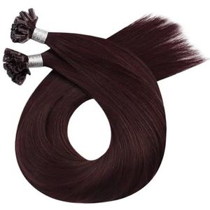 Nails Tip Hair Extensions Echt Menselijk Haar Haarmachine Remy For Vrouwen Rechte Utip Extensions Gemakkelijk Te Gebruiken(99J,24inches)