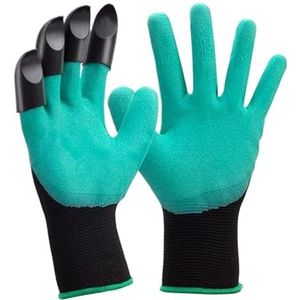 4/8 Handklauw Graafhandschoenen Rubberen Handschoenen Tuinieren Planten Duurzame Waterdichte Werkhandschoen Arbeidsbescherming Bescherming Tegen Wieden (Color : A)