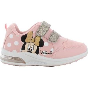 Leomil Disney Minnie schoenen meisjes knipperschoenen kinderen, ideaal voor school en vrije tijd, Roze Zilver 465, 27 EU