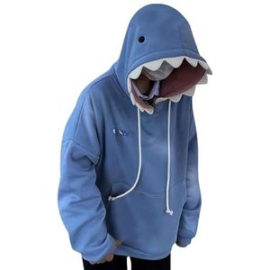 Kawaii-hoodie | Schattige blauwe haai hoodies | Cartoon sweatshirts tops met capuchon paar trui dieren trui Tytlyworth