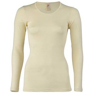 Engel Natur, Merino damesonderhemd met lange mouwen, 100% wol (kbT), beige, 38-40