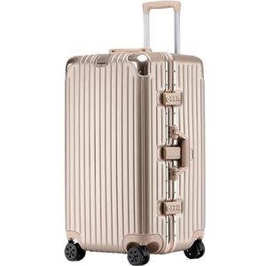 Lichtgewicht Koffer Hardshell Met Aluminium Frame, Spinnerwielen TSA-slot Handbagage Met Hoge Capaciteit Koffer Bagage(Color:A,Size:30in)