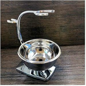 Scheermeshouder,. Scheermeshouder Praktische luxe scheerborstelstandaard for heren, mode volwassenen legering scheerkwasthouder, mannelijke scheerkom scheerapparaatstandaard scheergereedschapset