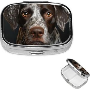 KHiry Pillendoos Bruin en Grijs Hondenpillendoosje Wekelijkse Pillenorganizer met 3 compartimenten Rechthoekige Pillendoos Kleine Pillencontainer Draagbare Vitamine Houder Dozen voor Supplementen