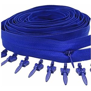 Ritsen 3# onzichtbare nylon rits 5 meter lange rits 10 Auto vergrendelende schuifregelaars gebruikt for kleding handtassen Ambachten Rits(Color:Dark Blue)