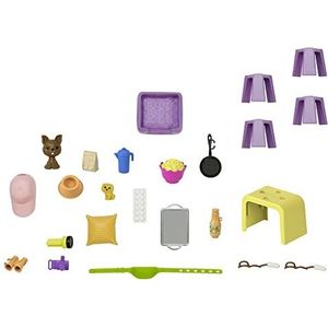 Reserveonderdelen voor Barbie Dream Camper Vehicle Set – HCD46 – vervanging voor keukengerei, hondenaccessoires, campingbenodigdheden