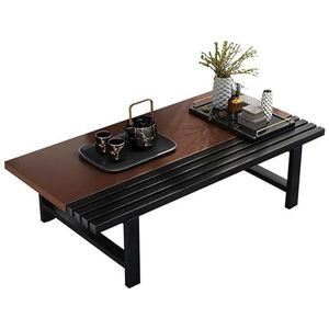 Houten salontafel Theetafel Lage tafel om op de vloer te zitten, Japanse vloertafel, vintage Kotatsu-tafel Eettafel Tatami-tafel Altaarvloertafel (Color : Brown, Size : 23.6x11.8x9.8inche)