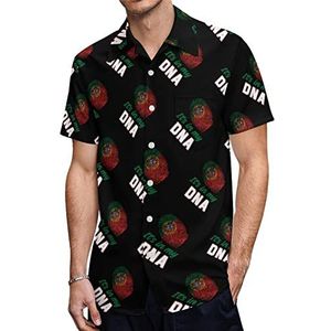 Portugal It's in My DNA Hawaiiaanse shirts voor heren, korte mouwen, casual overhemd met knopen, vakantie, strandshirts, 3XL