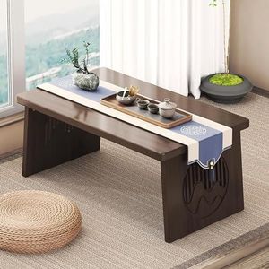 ZENCIX Opvouwbare vloertafel, multifunctionele Japanse stijl vloertafel, laag altaartafel voor meditatie, kleine theetafel voor zittend op de vloer, voor dineren en spirituele oefeningen