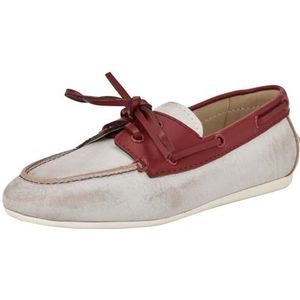NINE WEST Jachtboot schoen voor dames, Wit Rood Multi 141, 38.5 EU