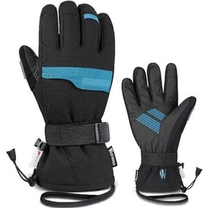 Paardrijhandschoenen Fietshandschoenen Handschoen Winter Super Warm 3M Thinsulate Sneeuwscooter Touchscreen Motorrijden Hardloophandschoenen Sporthandschoenen(Color:Blue,Size:Large)