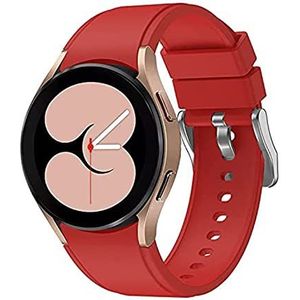 LUGEMA 20mm siliconen band compatibel met Samsung Galaxy horloge 4 40mm 44mm klassieke 46mm 42mm sport armband Samsung Galaxy horloge 5 44mm 40mm band (Color : Red, Size : Watch 4 Classic 42mm)