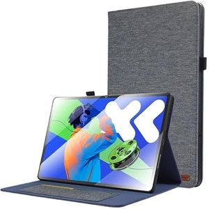 Zachte Stof Flip Tablet Case Geschikt for Lenovo Xiaoxin Pad Pro 12.7inch TB-375FC TB-373FU 2025 Stand Case(Blue)