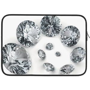 Edelstenen Diamant Sieraden Juwelen Luxe Gedrukt Laptop Sleeve Tas Duurzaam Laptop Case Computer Draagtas Beschermhoes 15 Inch