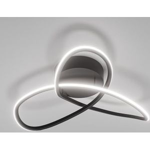 LQWELL Moderne LED Plafondlamp, 24,5cm, Klaverbladdesign, 22W 6500K 2500LM IP44 Waterdicht, Gemaakt van Metaal en Acryl, Geschikt voor Badkamer, Slaapkamer, Woonkamer, Keuken, Kelder en Kantoor