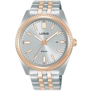 Lorus Klassieke Man Mens analoge Quartz horloge met roestvrij stalen armband RH974QX9, roze