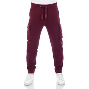 riverso RIVLoris Cargo joggingbroek voor heren, katoen, lang, regular fit, cargobroek, sportbroek, trainingsbroek, vrijetijdsbroek, zakken, rood, blauw, zwart, groen, S, M, L, XL, XXL, 3XL, 4XL, 5XL,