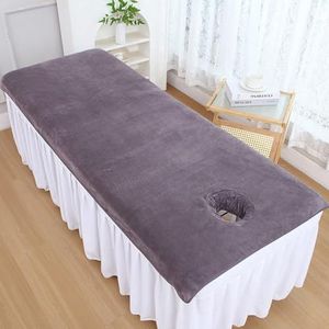 Grey/b(h),200x120cm,LDLCYCN Massage Beddengoed Microfiber Beauty Beddeksel Spa Massage Tafel Gezicht Handdoek Voor Salon Spa Therapeut Badlaken Handdoek Massage Beddeksel Machine Wasbaar