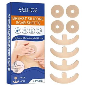 Litteken Genezende Pleisters Borst,8-delige borstlittekenbladen voor borstchirurgische littekens - Borstverkleining na operaties voor littekens, tape voor het verwijderen van chirurgische Bexdug