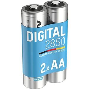 ANSMANN Accu AA type 2850mAh NiMH 1,2V - Mignon AA batterijen oplaadbaar, met hoge capaciteit ideaal voor hoge stroombehoeften zoals camera, fotoflits, zaklamp, controller (2 stuks)
