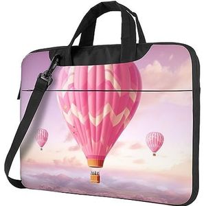 Roze heteluchtballon laptoptas schokbestendige laptop sleeve case computer schoudertas 13 14 15,6 inch