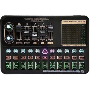 Geluidskaartkit, BM800 V10XPro Mixer Geluidskaart Studio Audio Mixer Zingen Ruisonderdrukking Microfoon Voice Live-uitzending Telefoon Computer Opnemen(V10X PRO)