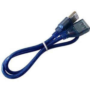 USB-A mannelijk naar vrouwelijk verlengkabel 0,5 m 1 m 1,5 m USB-kabel Afgeschermde USB-voeding USB-datakabel (Color : Blue, Size : 0.5m)