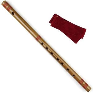 bamboe fluit set 7/8 Bamboefluit Muziekinstrumenten Handgemaakt Bamboe Houtblazersinstrument (Color : Red 7 Hon)