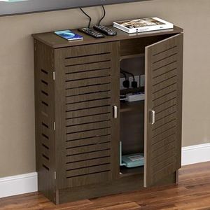 LIUWOPA WiFi-Router Opbergkast - PVC Ademende Organizer Box voor Modems, Set-Top Boxes & Media-apparatuur - Router Hider Shelter (27,5"" L x 27,5"" H x 9,8"" B, Wit)